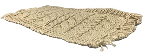 Modern Grey Cable Rug or Throw Blanket for 1:12 Dollhouses
