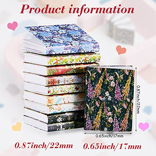 Floral Design Miniature Dollhouse Books Set of 24